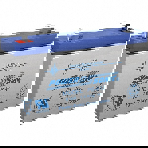 Rechargeable Lead Battery: 6V, Quick-Disconnect Terminal